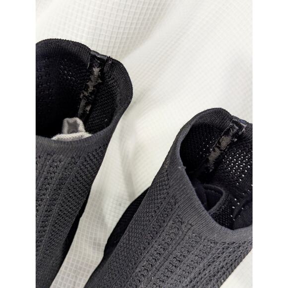 NWOT, FLAW! CATHARINE MALANDRINO! BLACK STRETCH WOVEN ANKLE BOOTIES! PEEP! SZ 8 - Picture 8 of 9